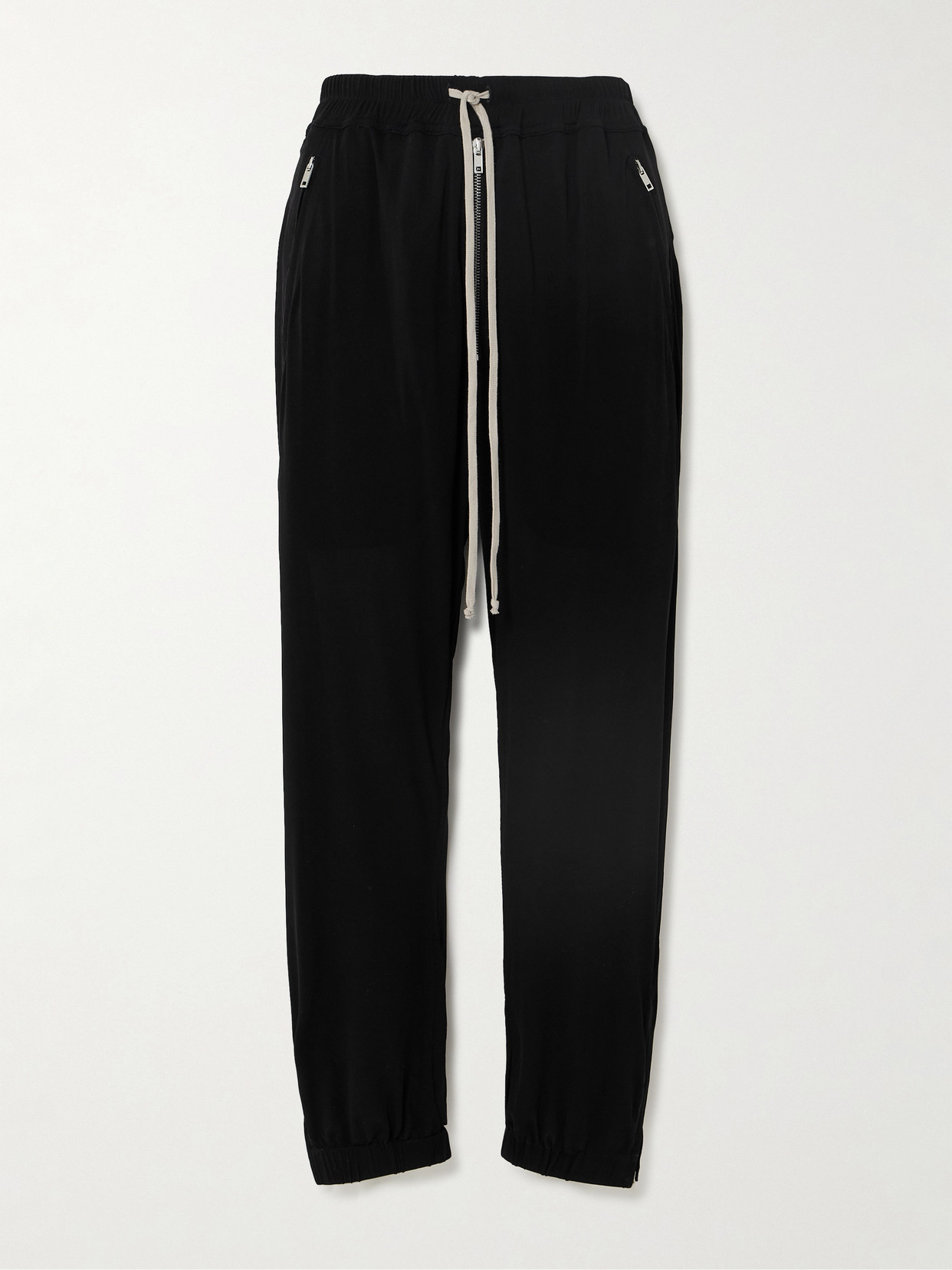 Shop Rick Owens Stretch-jersey Track Pants In Black