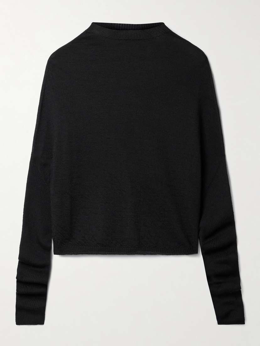 Rick Owens Cropped Wool Sweater