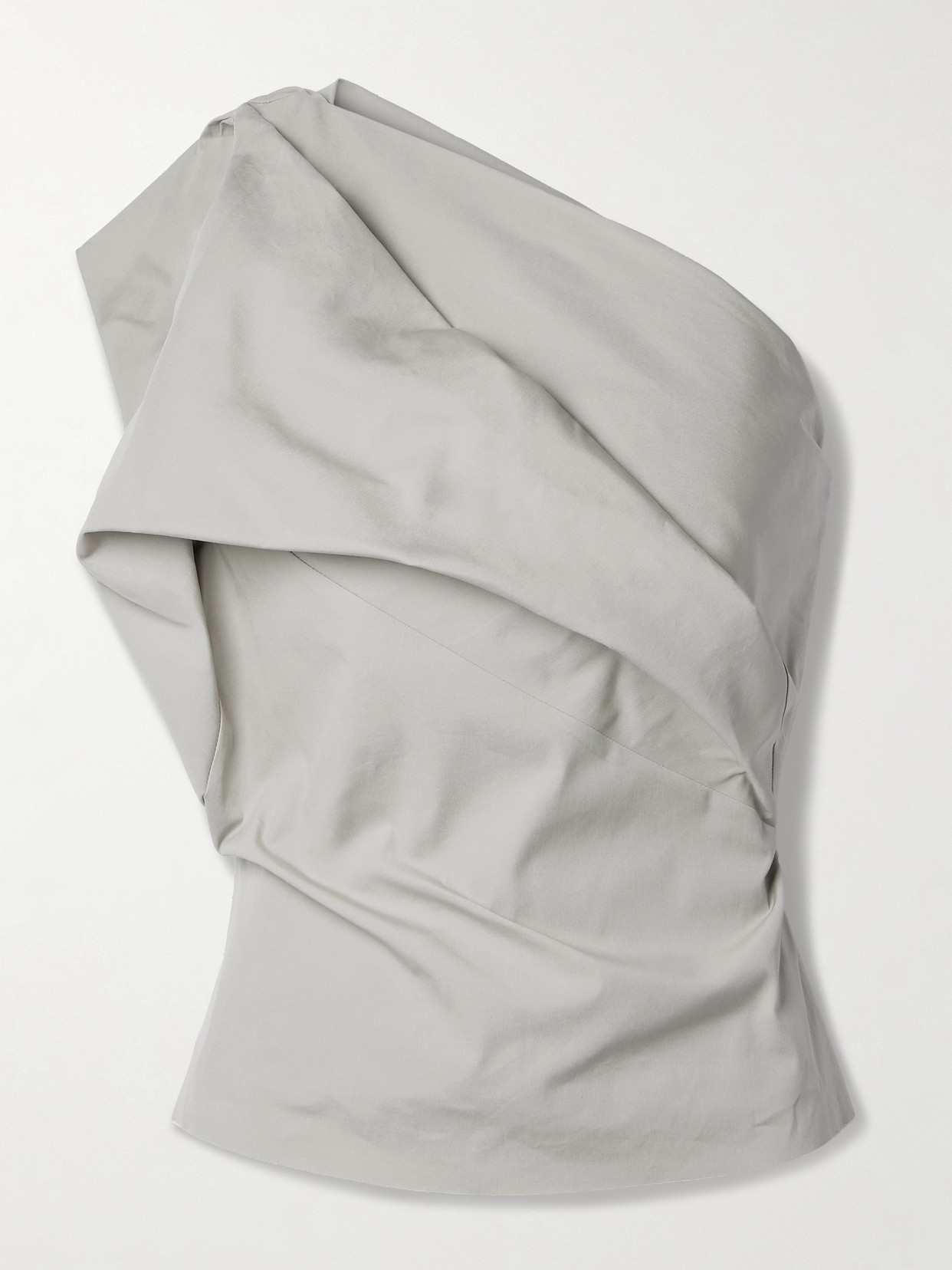 Rick Owens - Claudia One-shoulder Cotton-blend Top - Neutrals