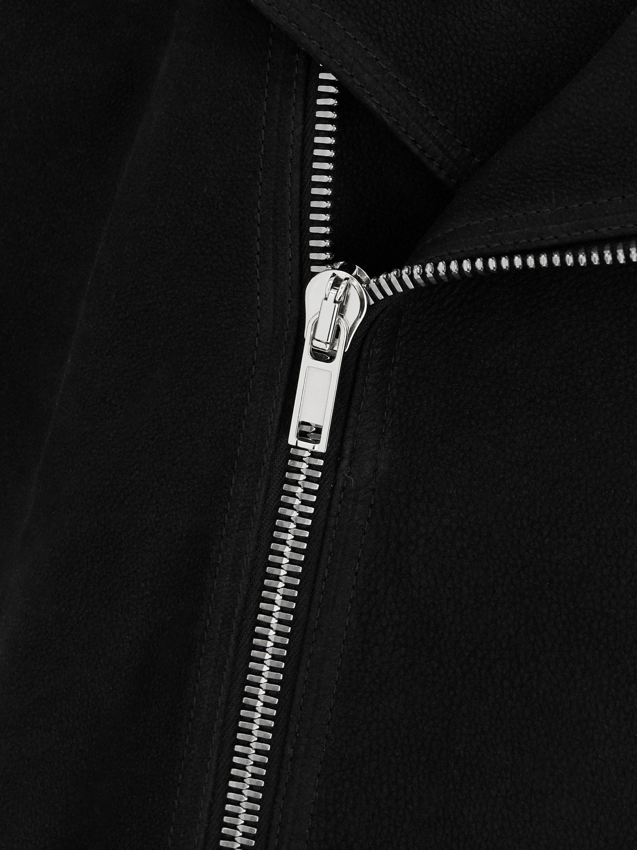 Belted Oversized Suede Biker Jacket