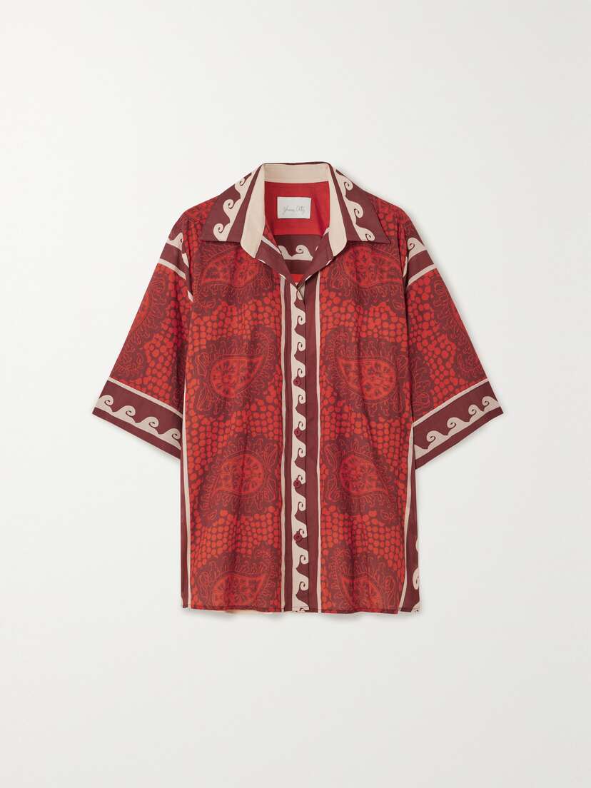Johanna Ortiz + Net Sustain Printed Cotton-voile Shirt
