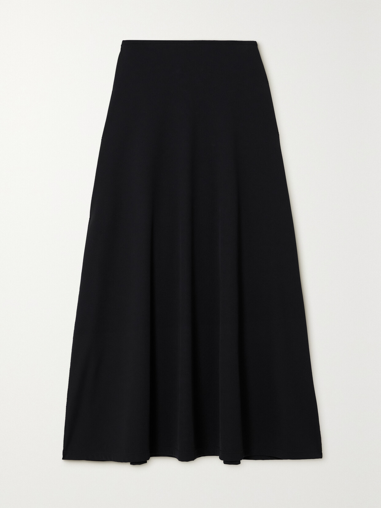 Johanna Ortiz Kikoi Ribbed Stretch-cotton Jersey Maxi Skirt - Black