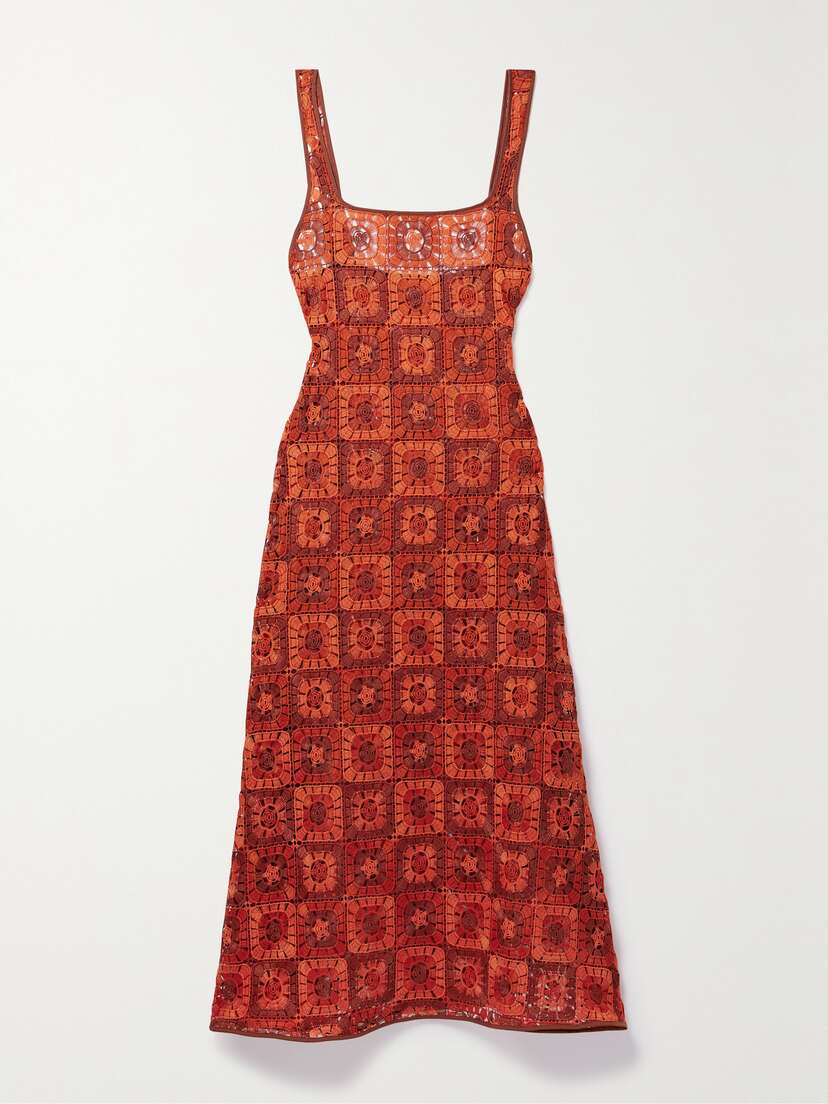 Johanna Ortiz + Net Sustain Birdsong Crocheted Midi Dress