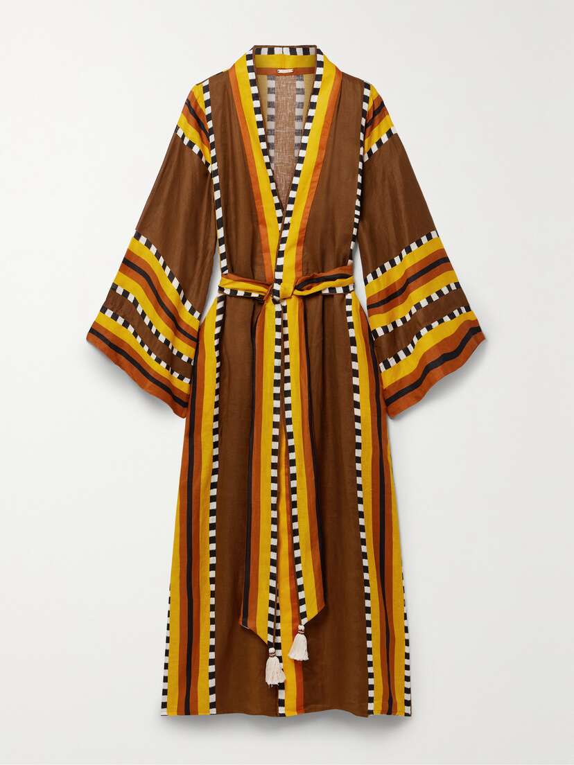 Johanna Ortiz + Net Sustain Karibu Printed Linen Robe
