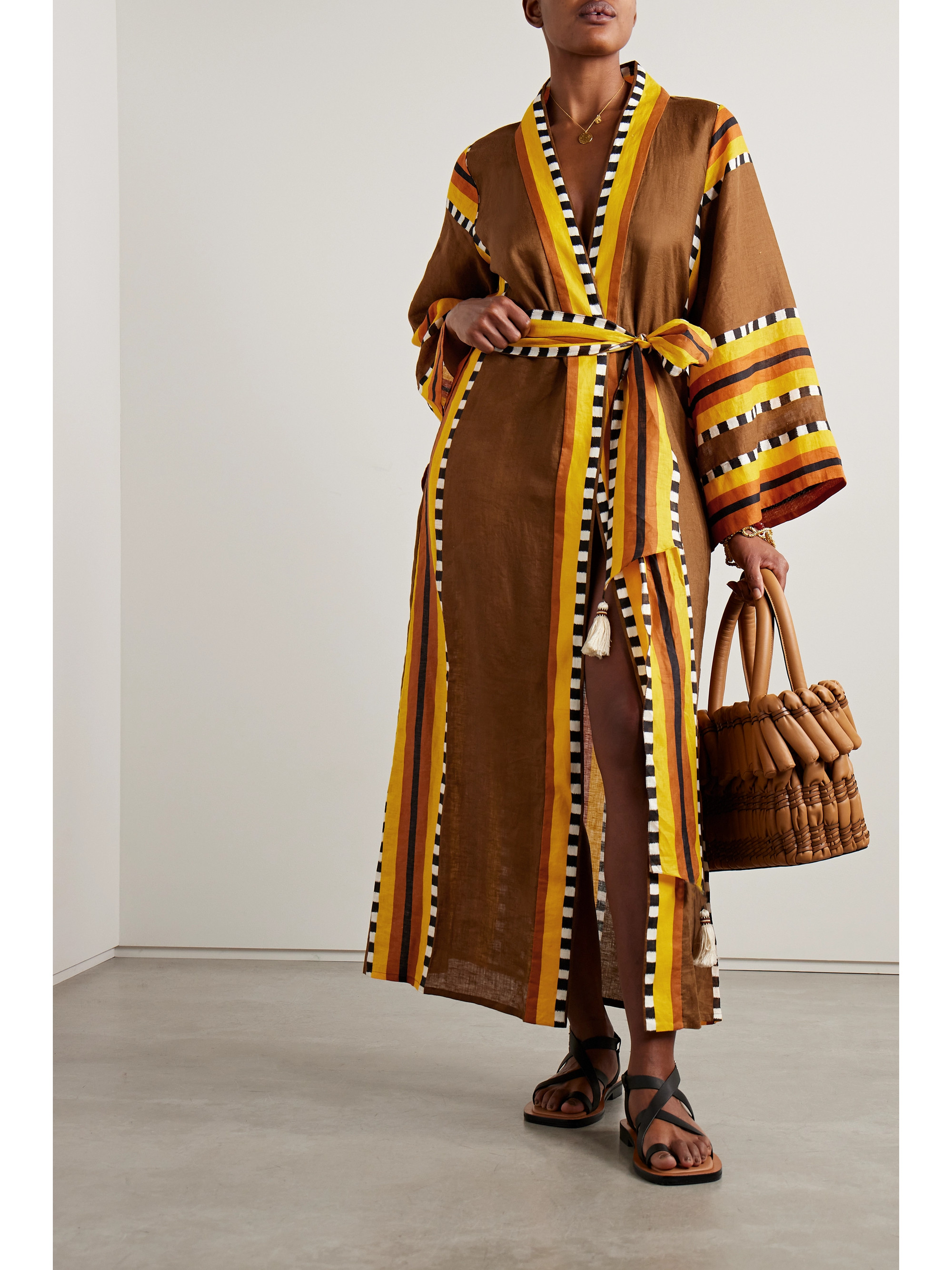 Johanna Ortiz + NET SUSTAIN Karibu printed linen robe
