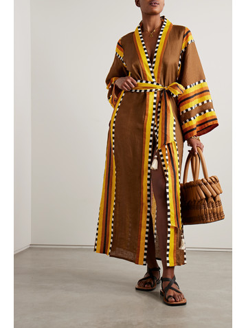 Johanna Ortiz + NET SUSTAIN Karibu printed linen robe