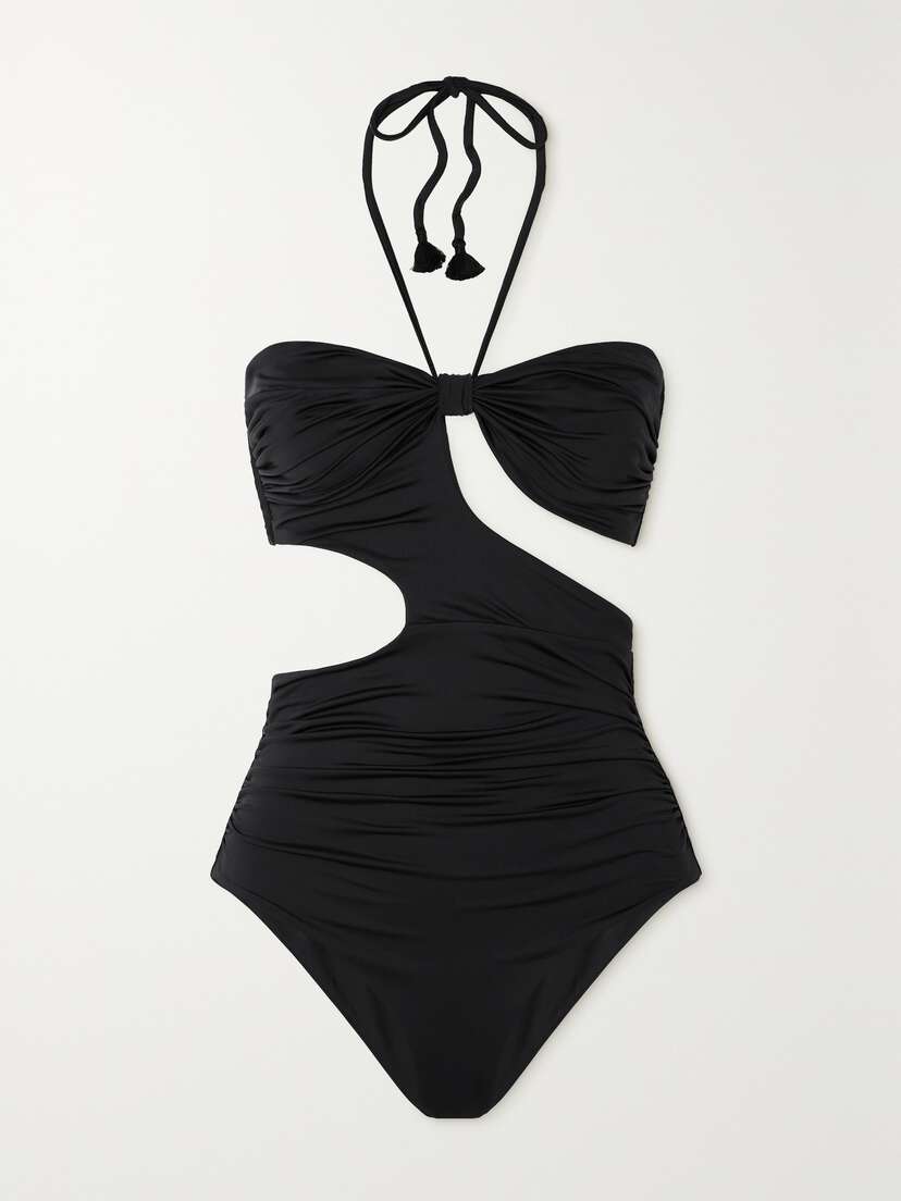 Johanna Ortiz Baboon Call Cutout Halterneck Swimsuit - x large