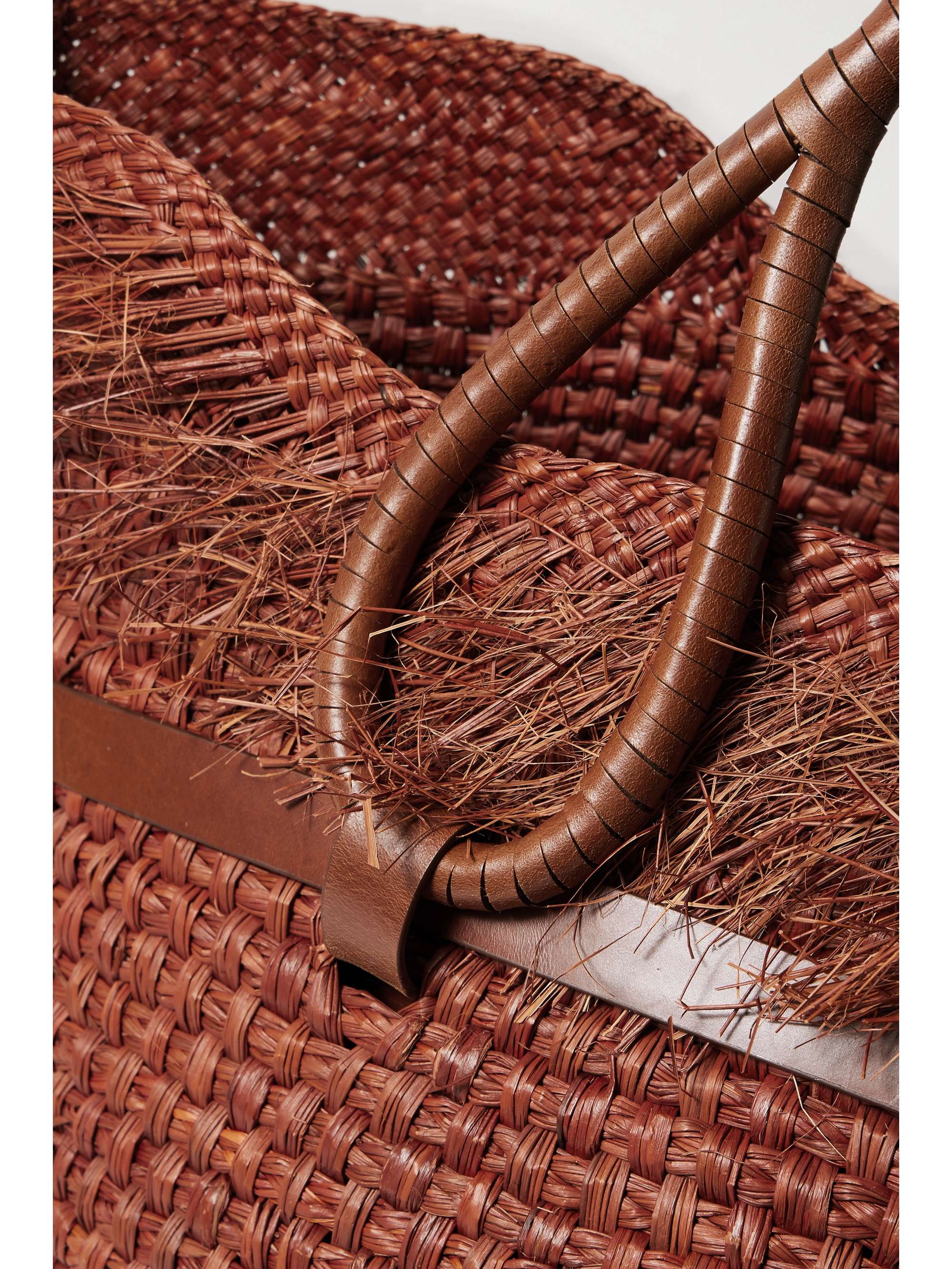JOHANNA ORTIZ + NET SUSTAIN leather-trimmed fringed woven