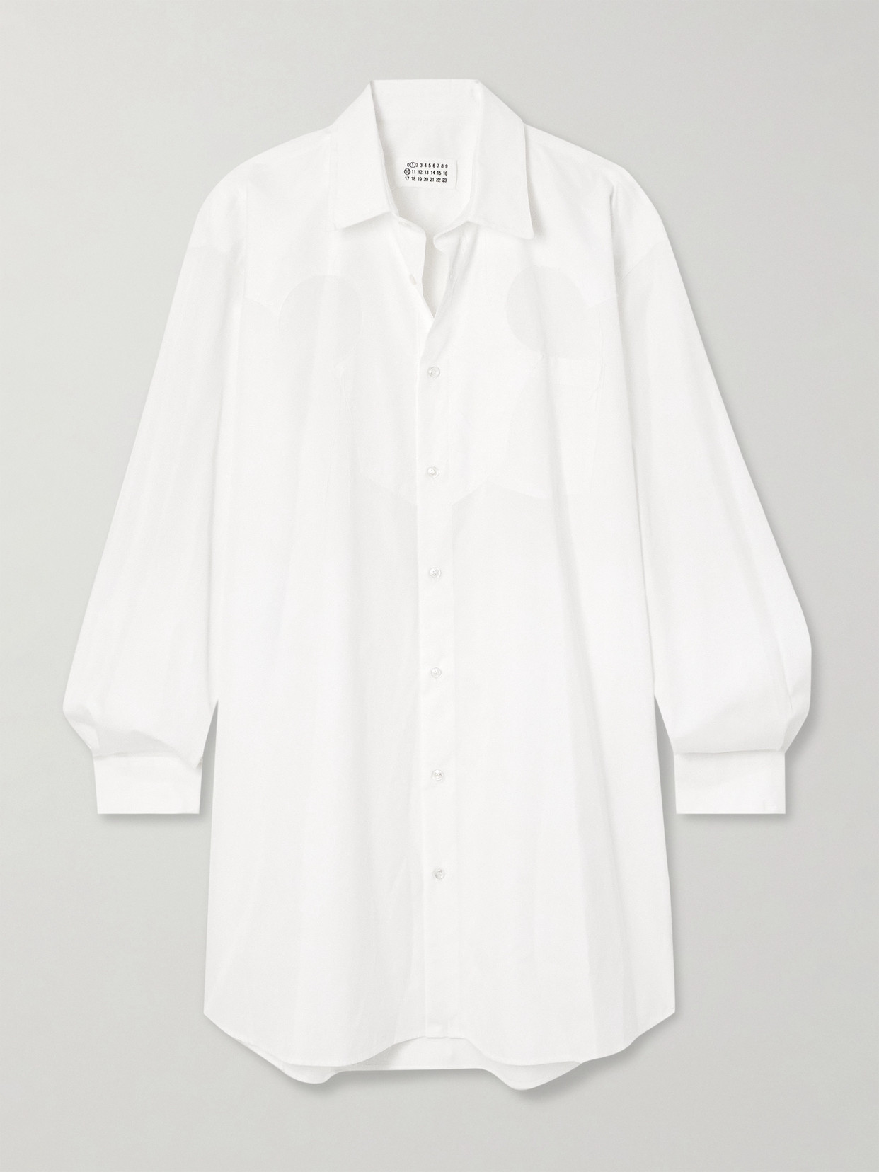 Maison Margiela Oversized Cotton-poplin Shirt Dress In White