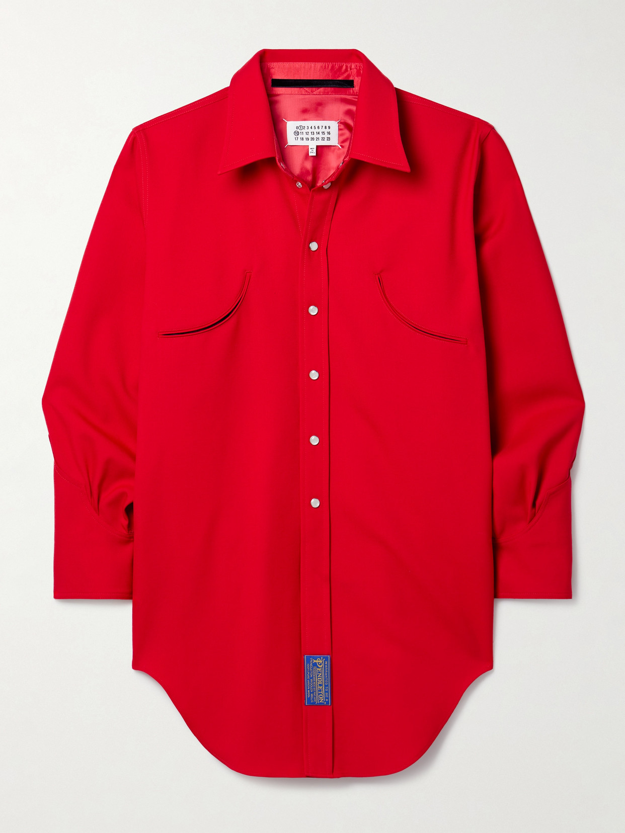 Maison Margiela - Tie-detailed Wool-twill Shirt - Red