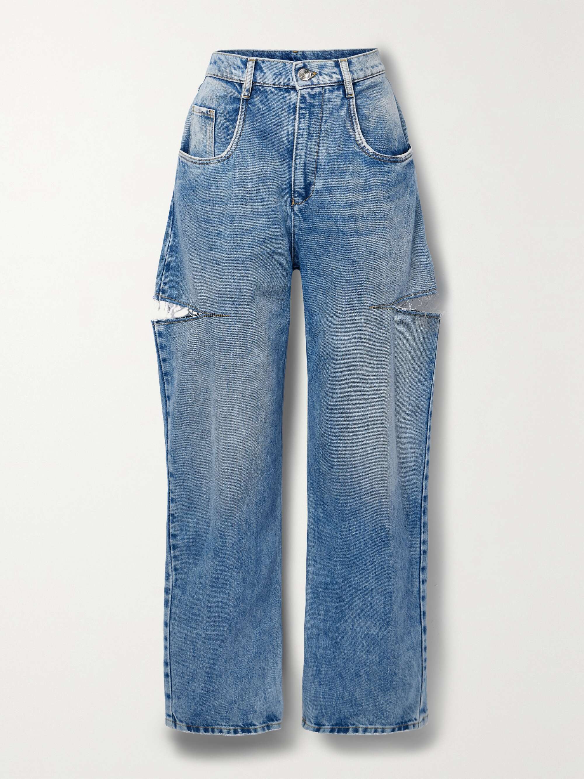 MAISON MARGIELA Cutout high-rise straight-leg jeans | NET-A-PORTER