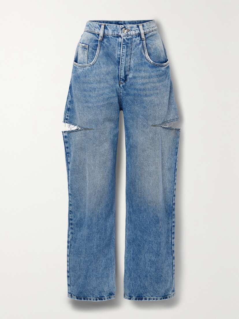 Maison Margiela Cutout High-rise Straight-leg Jeans