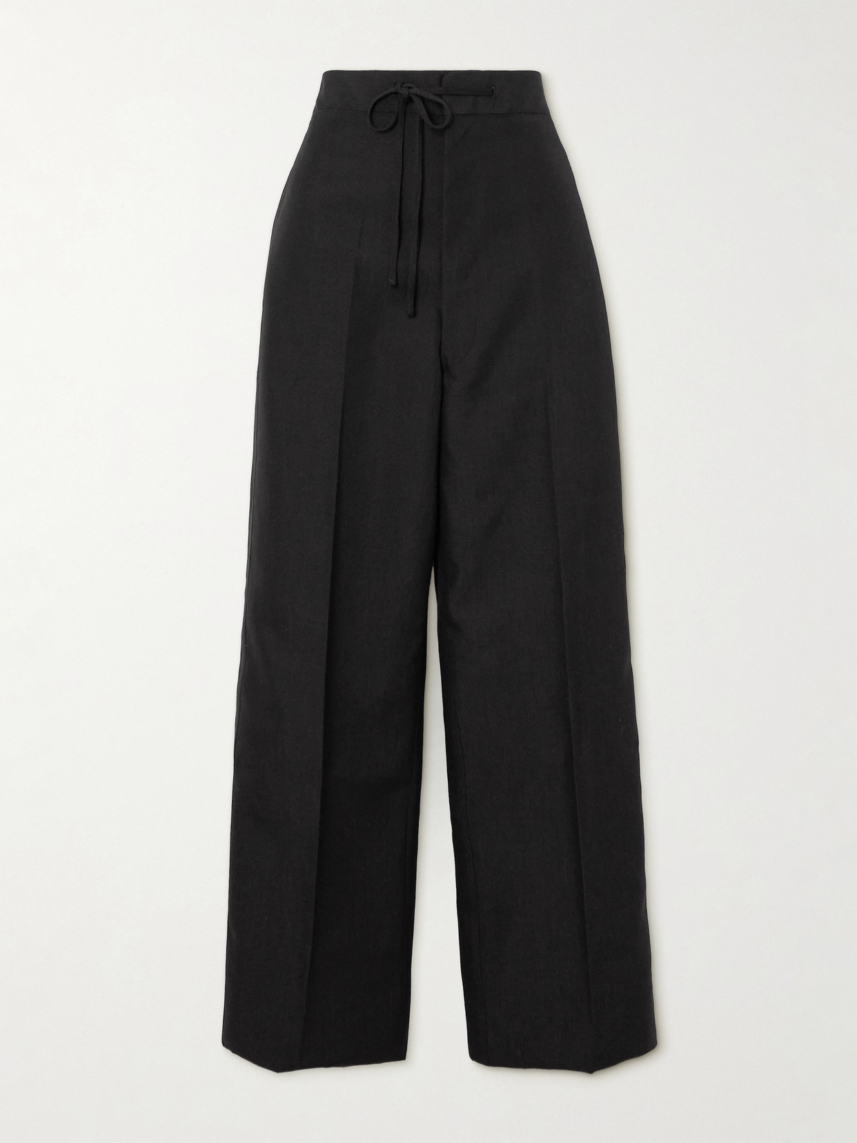 Maison Margiela Pleated Canvas Pants - Black