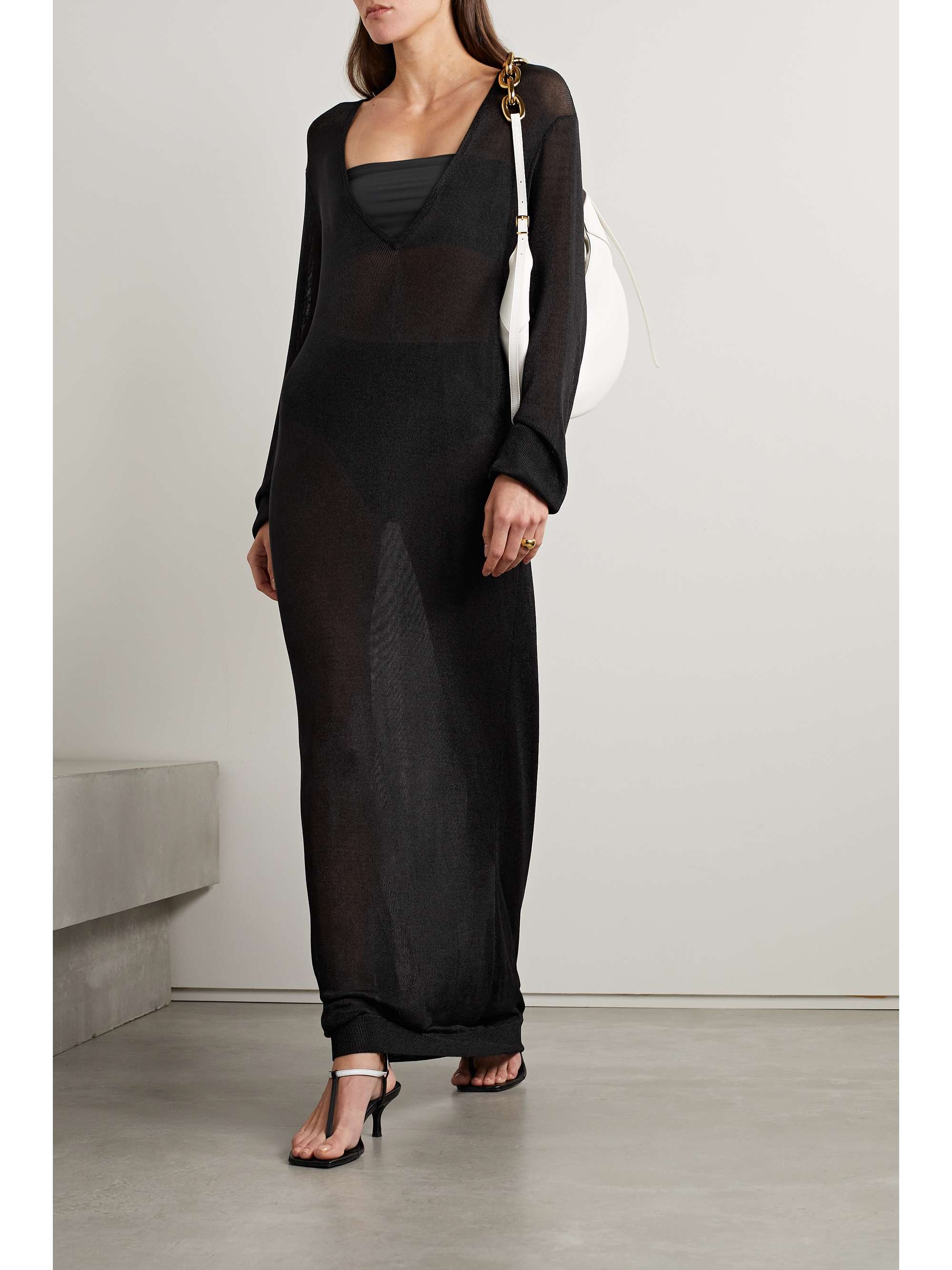 Sloan Black Satin Formal Maxi Dress – Beginning Boutique US