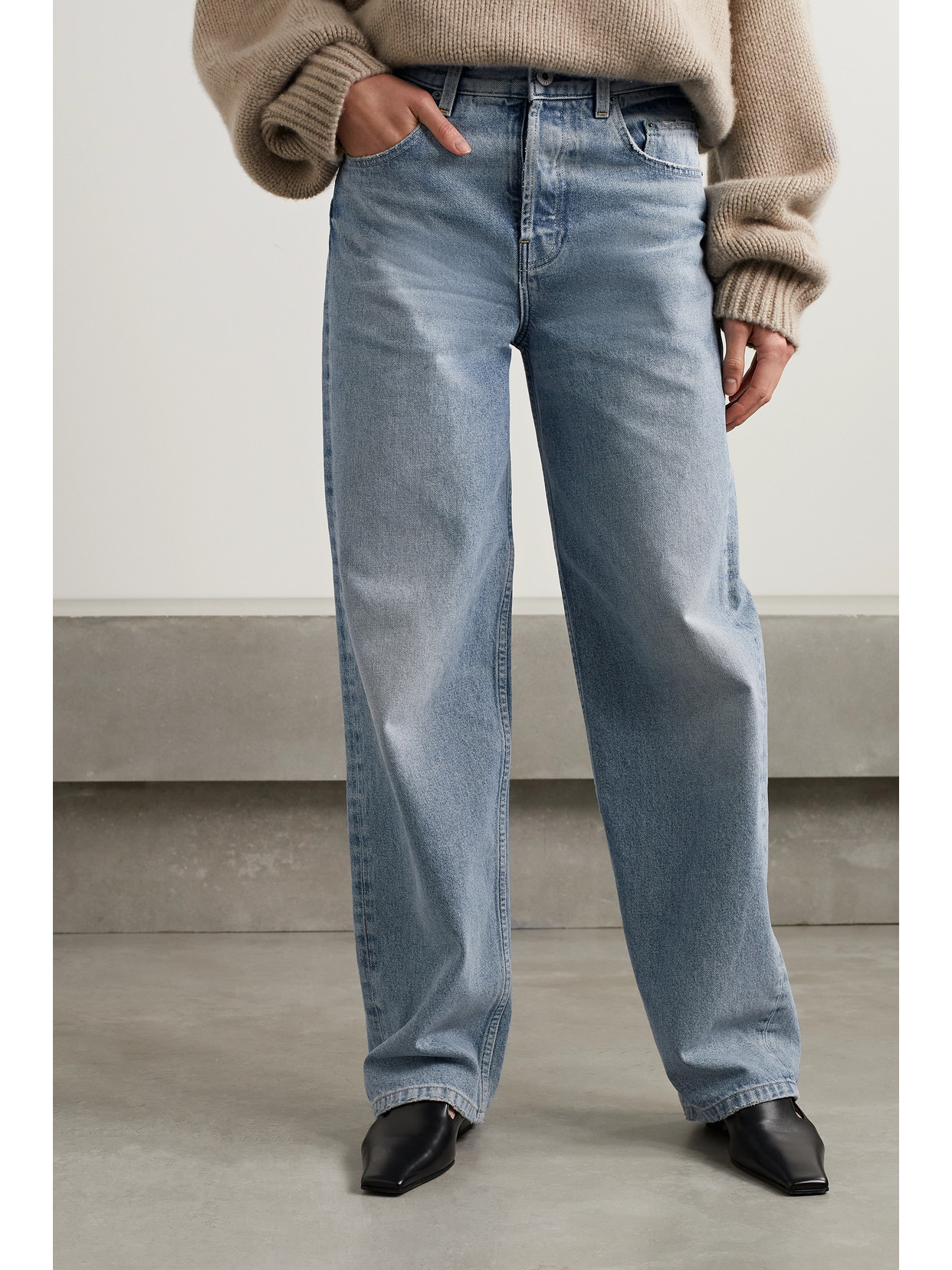 Interior The Remy High-rise Straight-leg Jeans In Blue