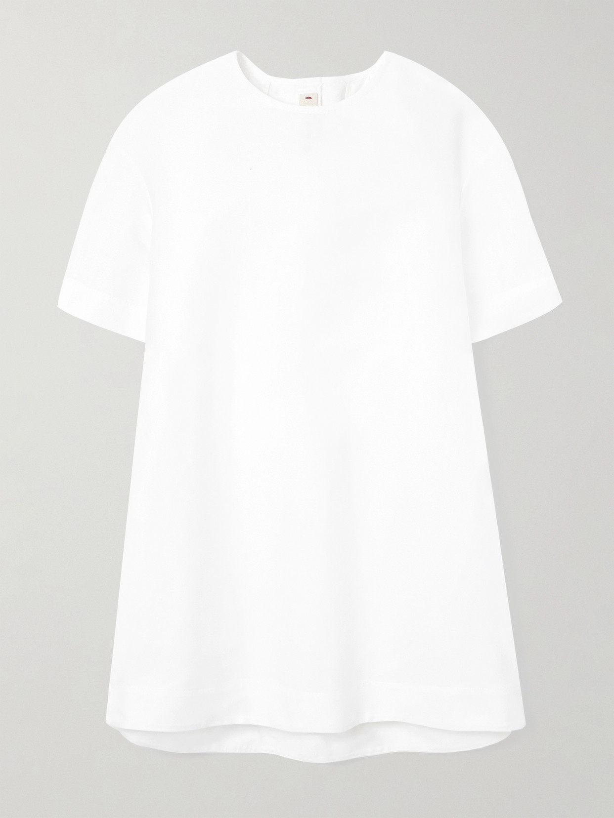 Shop Marni Cocoon Cotton-cady Mini Dress In White