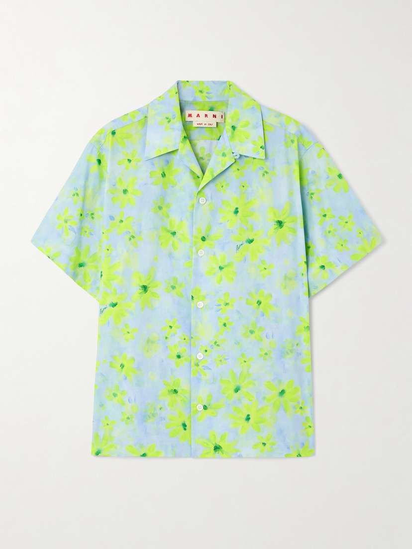Marni Floral-print Cotton-poplin Shirt