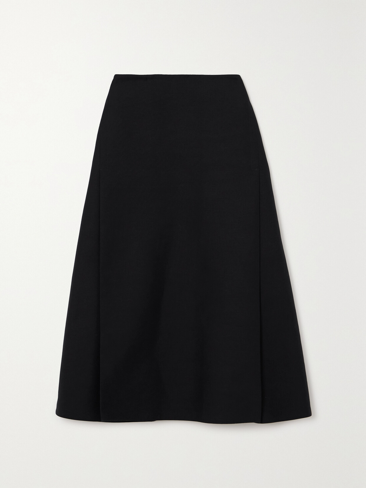 Shop Marni Pleated Cotton Midi Skirt In Black