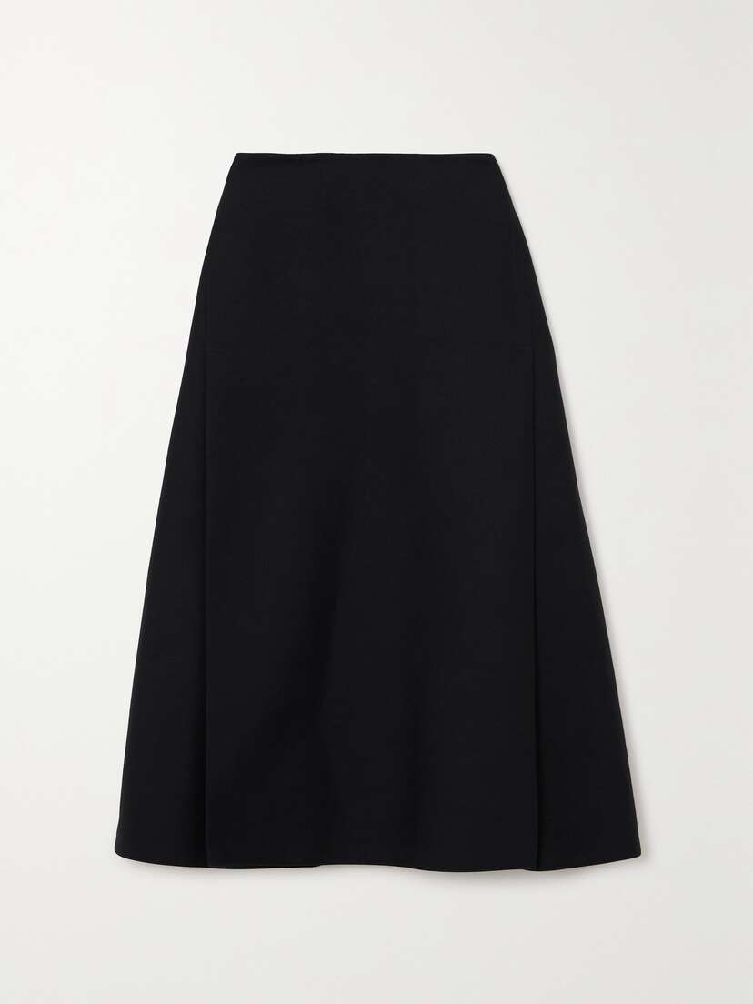 Marni Pleated Cotton Midi Skirt