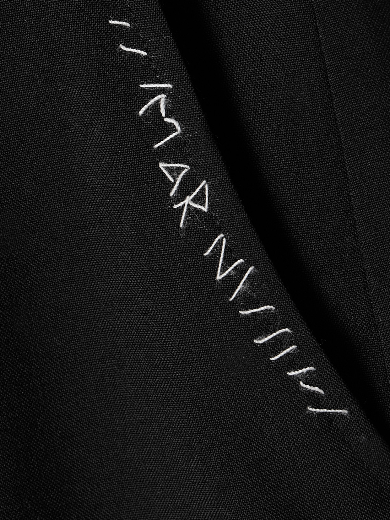 Marni Embroidered Wool Tapered Pants In Black