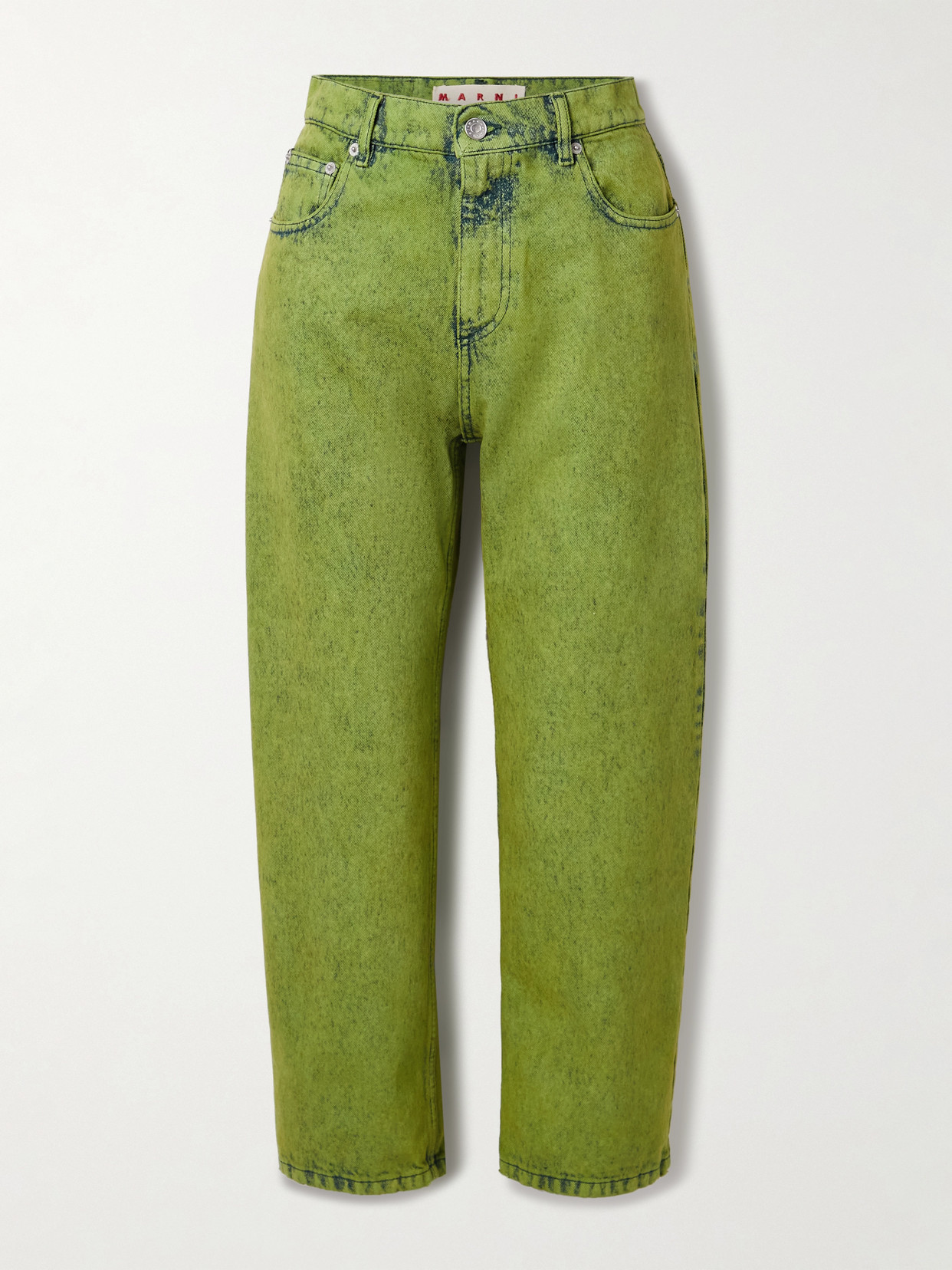 Marni High-rise Straight-leg Jeans In Green