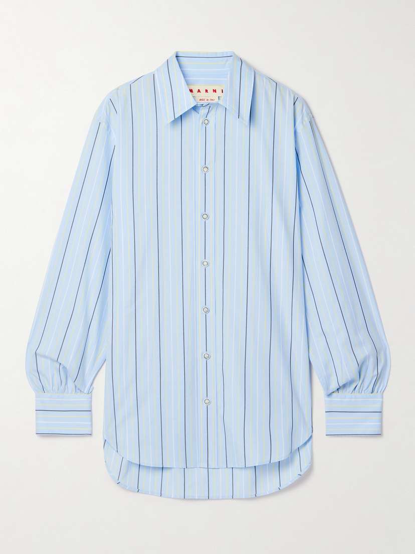 Marni Oversized Striped Cotton-poplin Shirt
