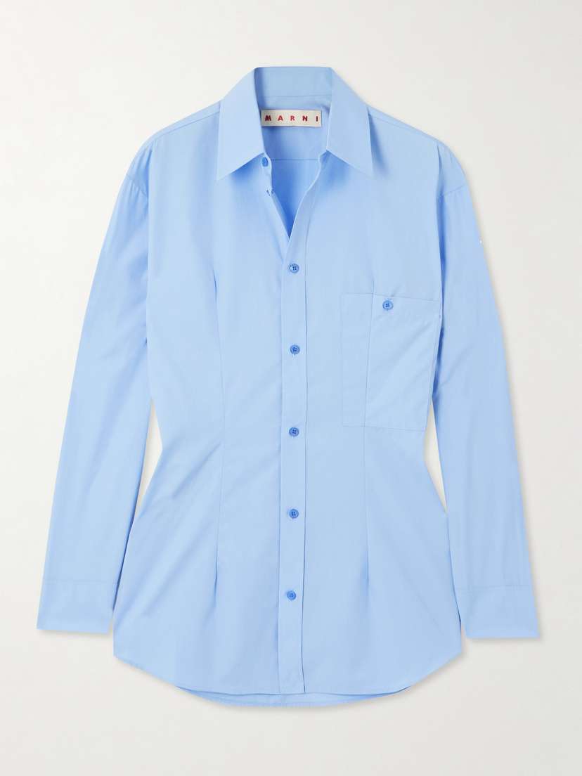 Marni Embroidered Cotton-poplin Shirt