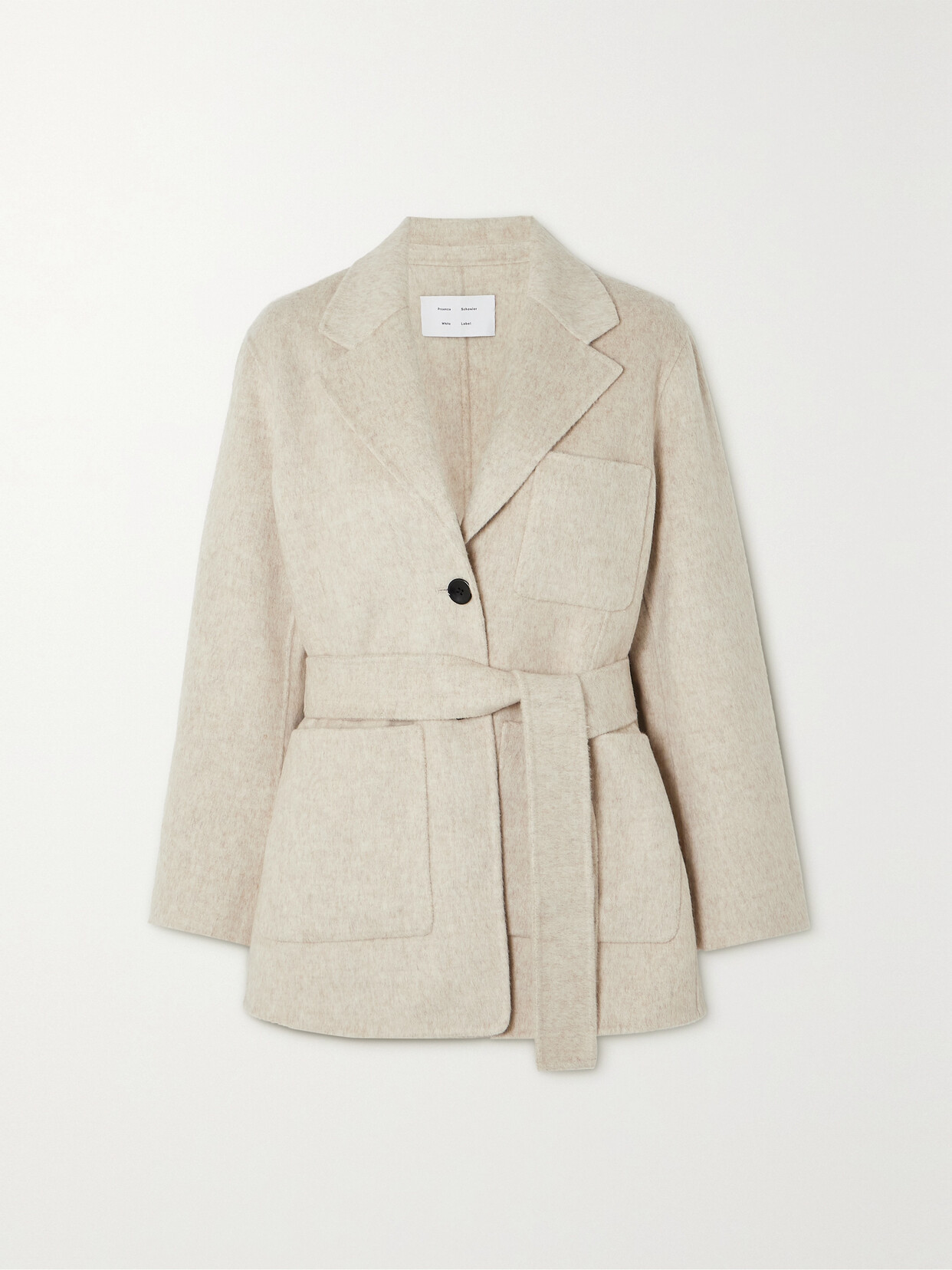 Proenza Schouler White Label - Amalia Brushed Wool-blend Blazer - Neutrals