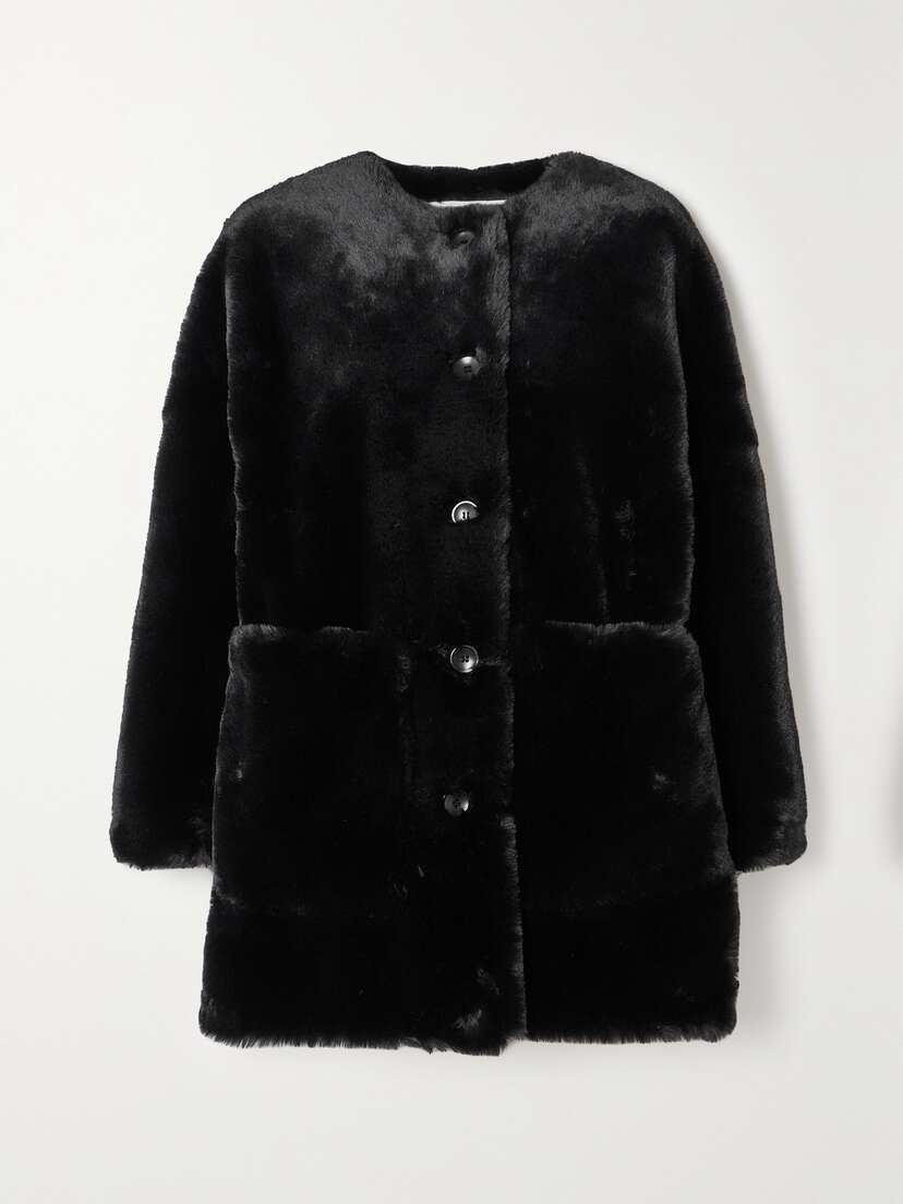 Proenza Schouler White Label Penelope Asymmetric Faux-fur Coat