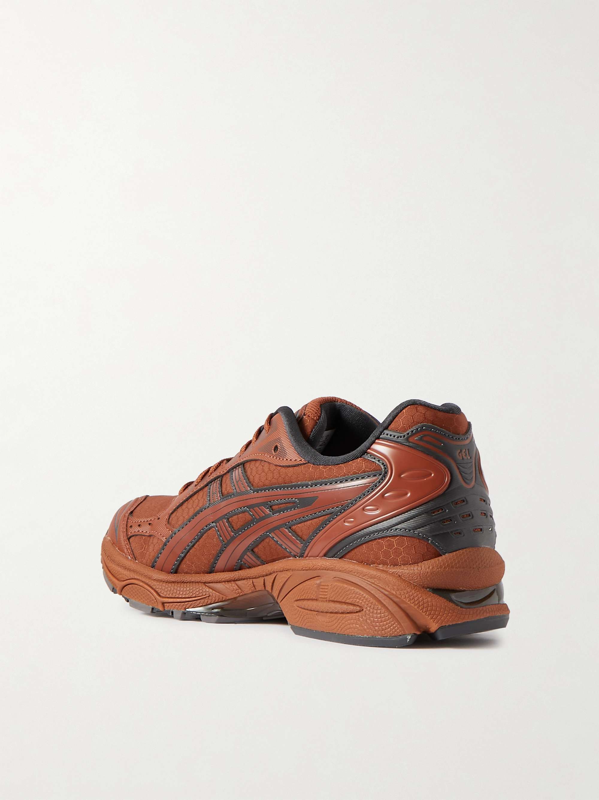 ASICS GEL-KAYANO 14 metallic faux leather-trimmed mesh sneakers