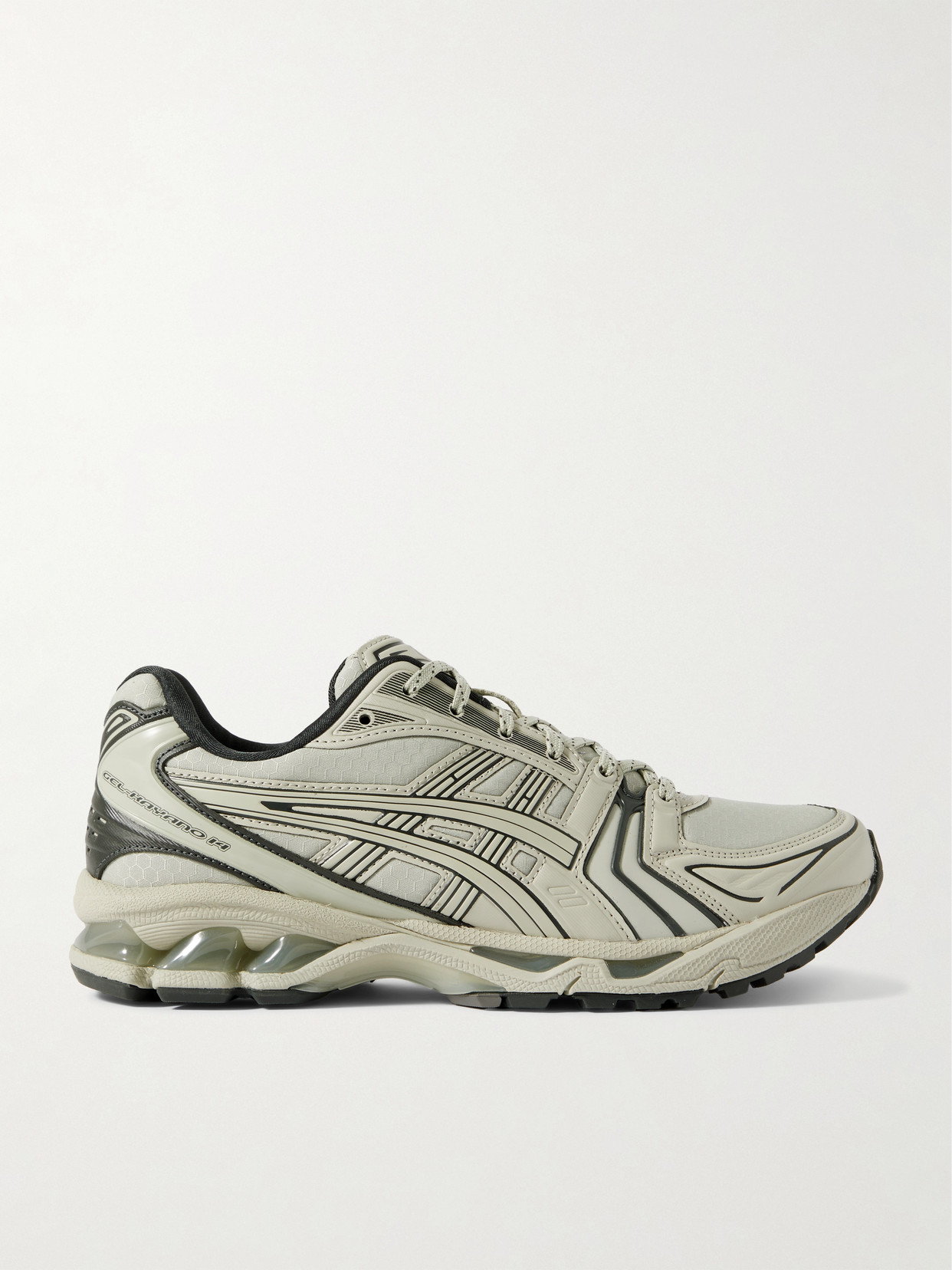 Asics Gel-kayano 14 Rubber-trimmed Canvas And Faux Leather Trainers In White