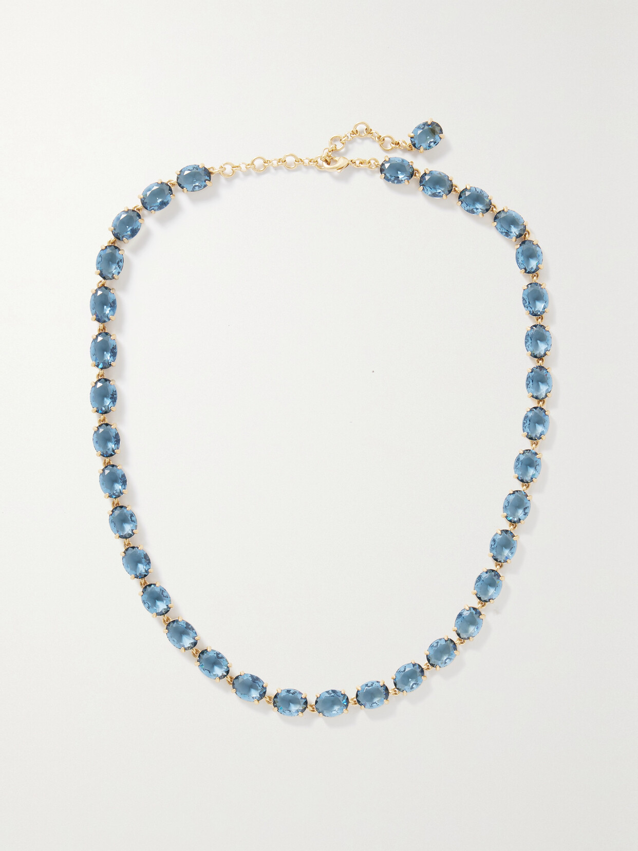 Roxanne Assoulin - The Royals Gold-tone Crystal Necklace - Blue