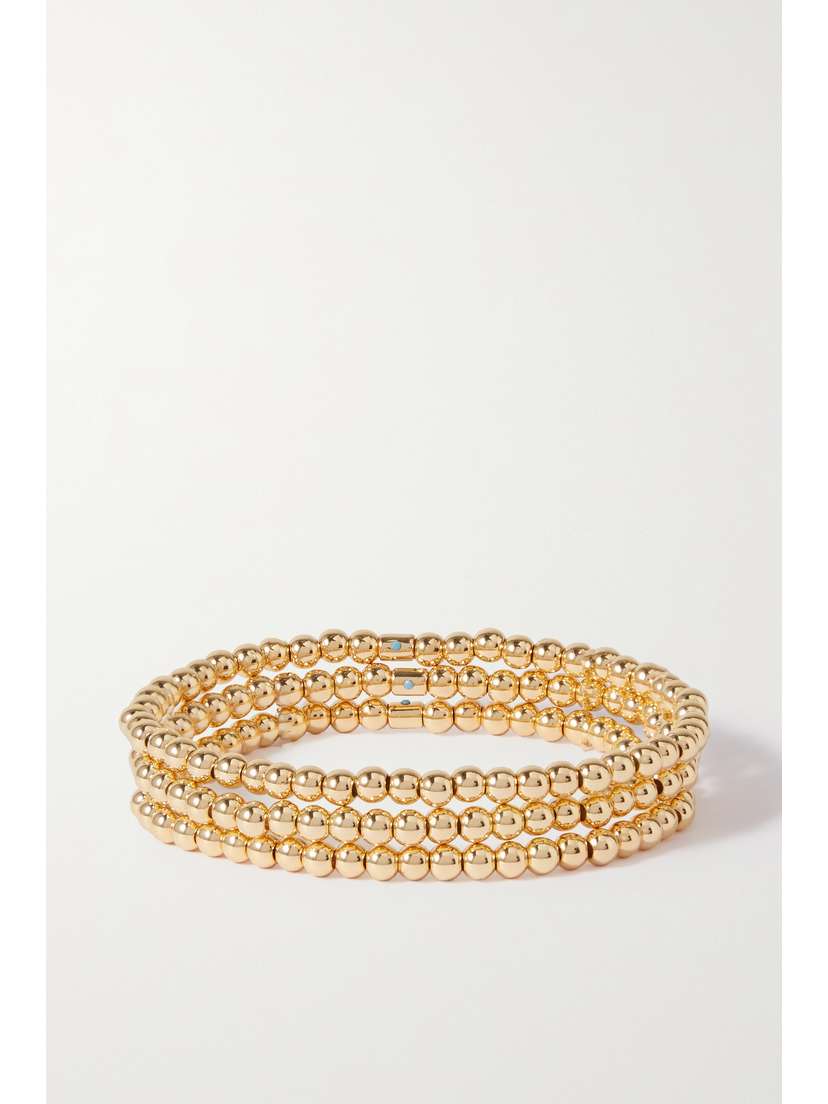 Roxanne Assoulin Set Of Three Gold-tone Bracelets