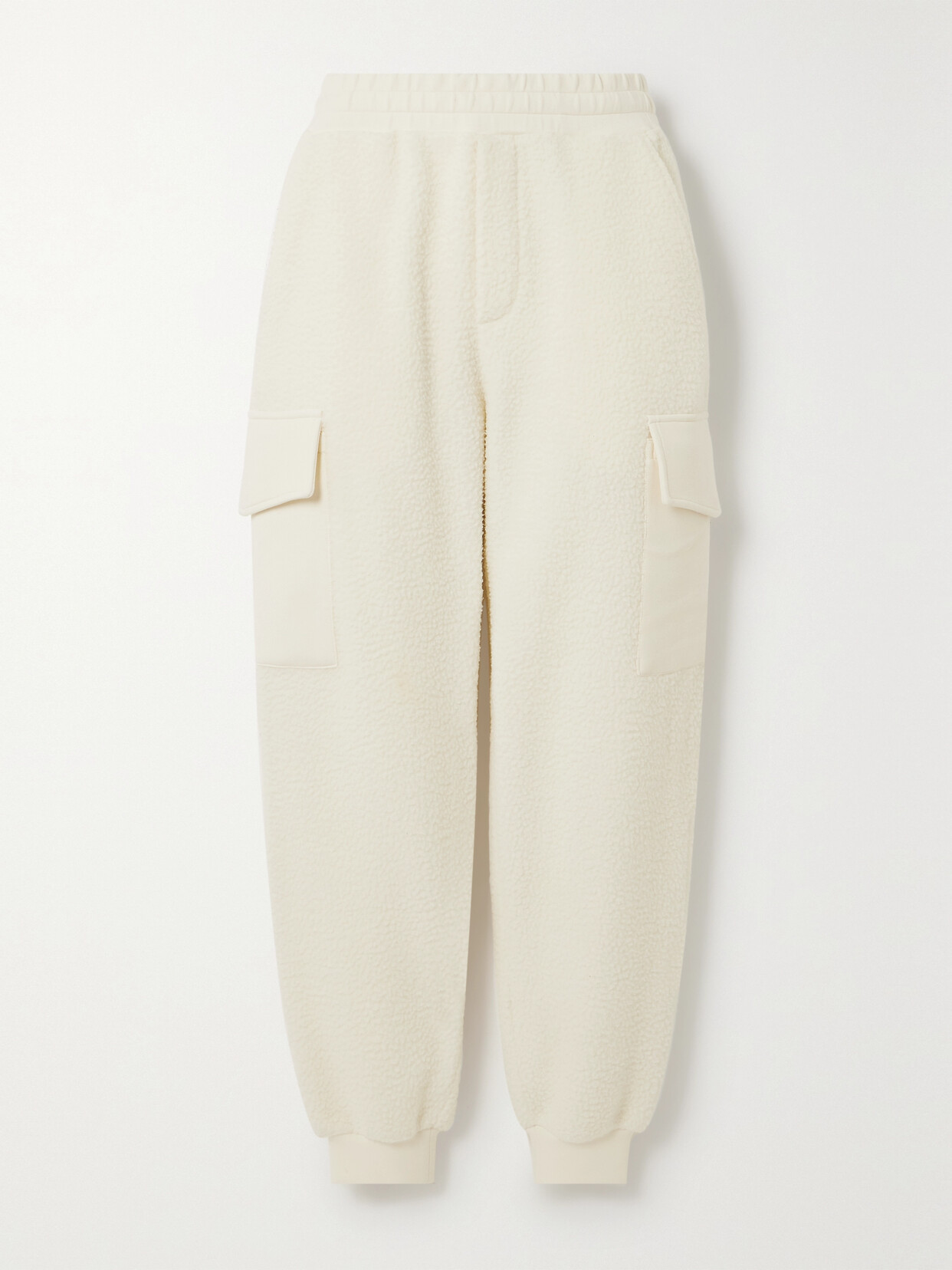 Varley - Samson Jersey-trimmed Recycled-fleece Tapered Sweatpants - Cream