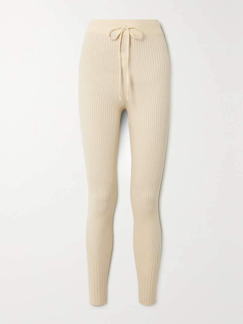 Varley Mocado Ribbed-knit Leggings - x large