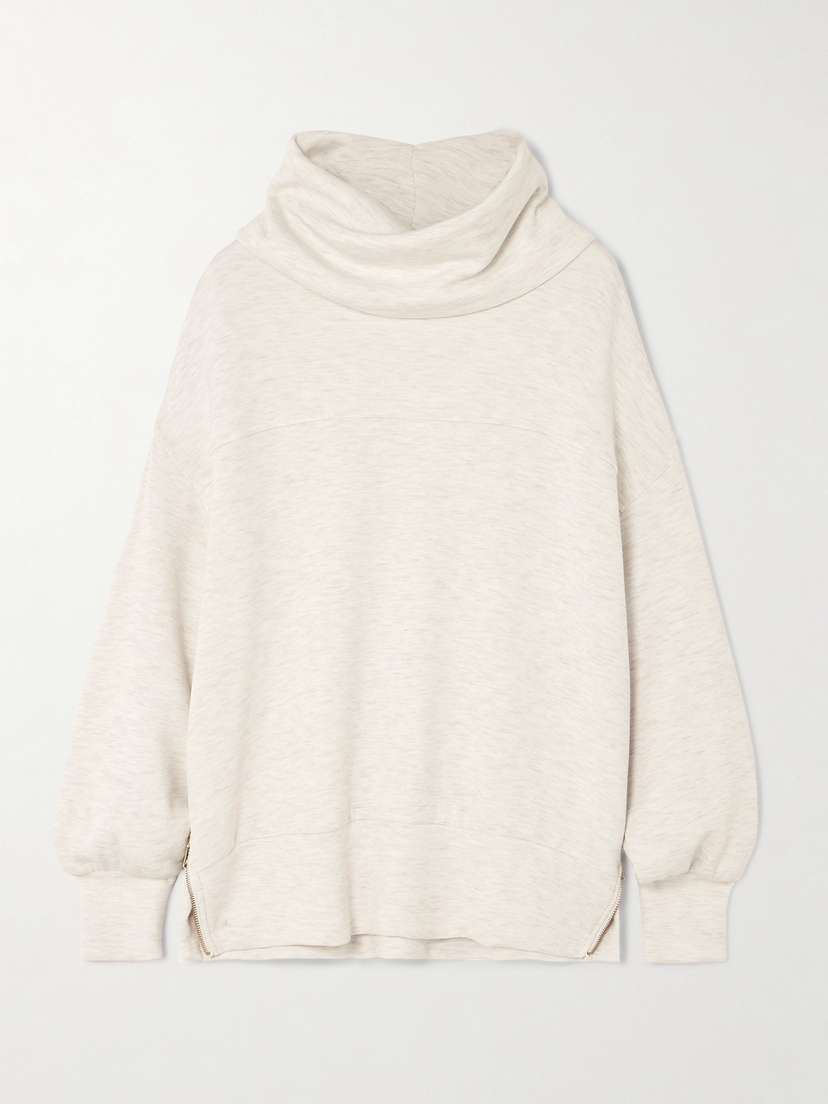 Varley Priya Brushed-jersey Turtleneck Sweatshirt