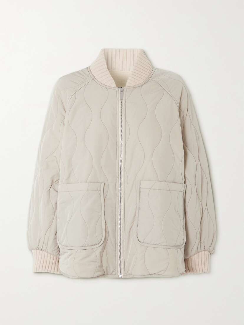 Varley Reno Reversible Jersey And Quilted Shell Bomber Jacket