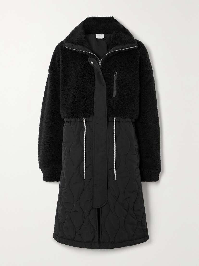 Varley Walsh Paneled Fleece And Quilted Shell Coat