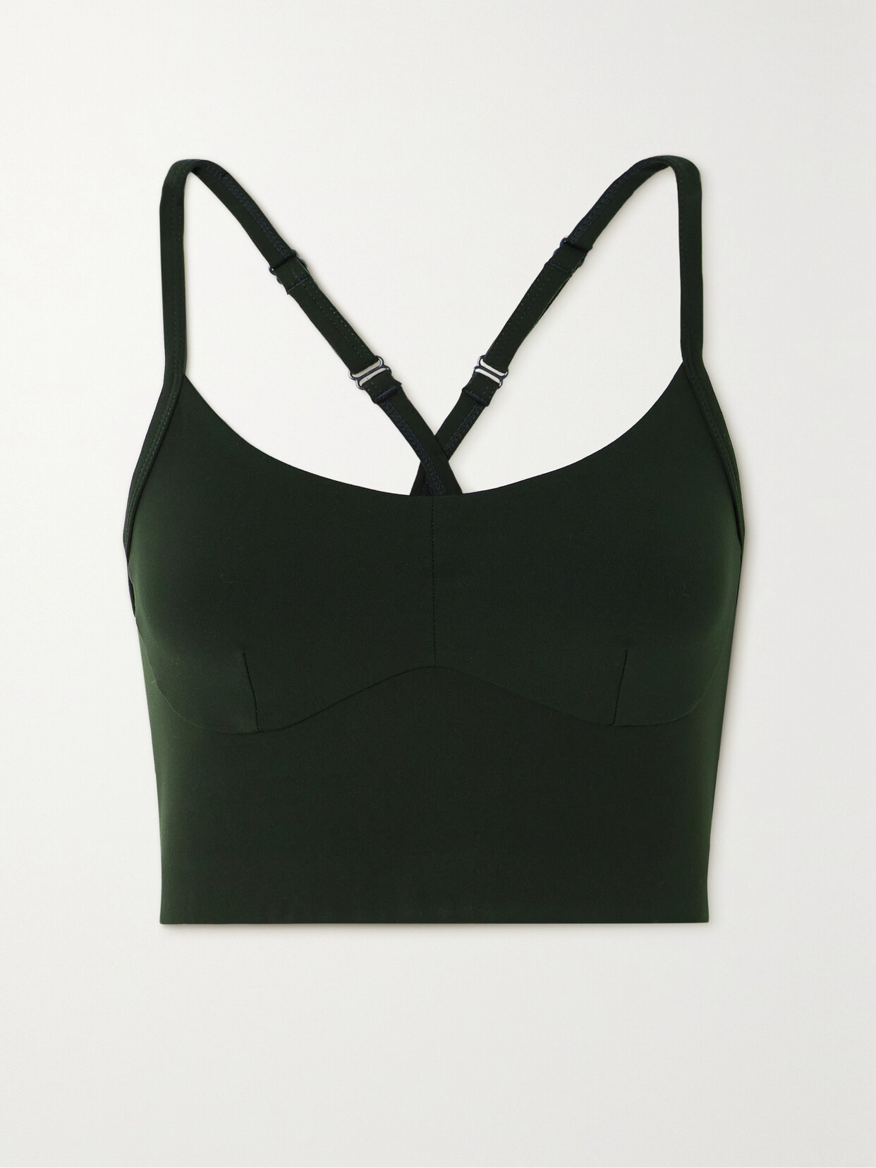 Varley Always Irena Stretch Recycled-jersey Sports Bra In Green