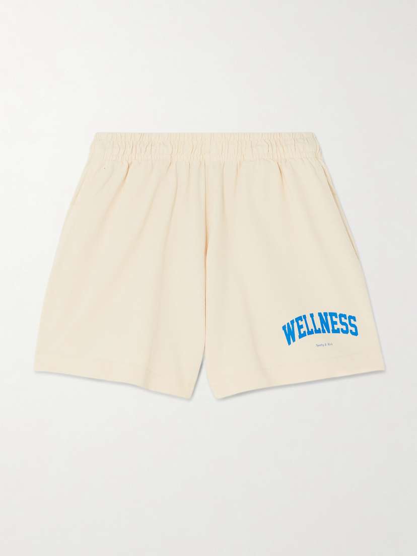Sporty & Rich Wellness Ivy Printed Cotton-jersey Shorts