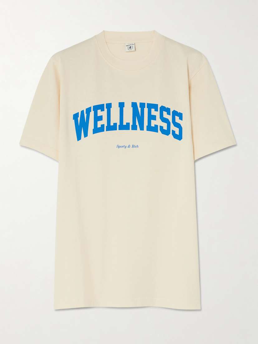Sporty & Rich Wellness Ivy Printed Cotton-jersey T-shirt