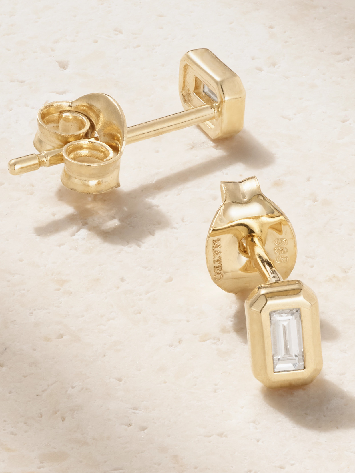 Shop Mateo 14-karat Gold Diamond Earrings