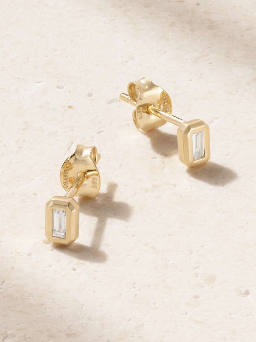 Mateo 14-karat Gold Diamond Earrings
