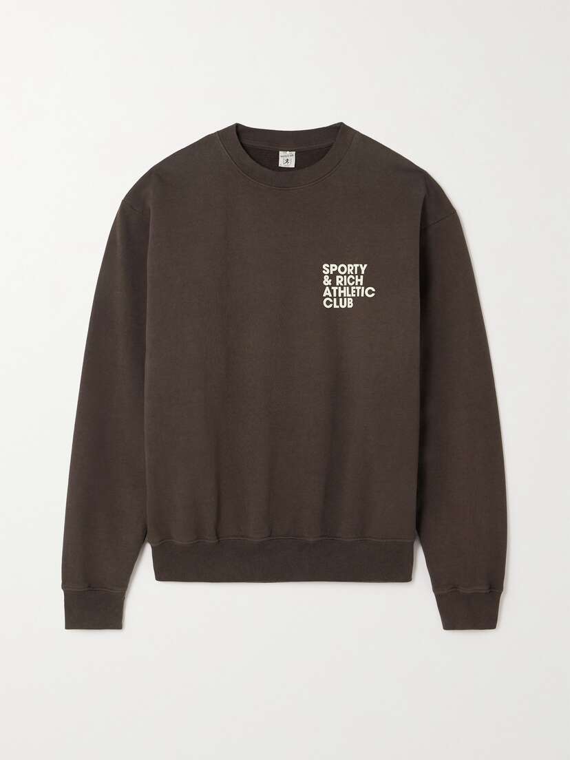 Sporty & Rich Printed Cotton-jersey Sweatshirt - x large