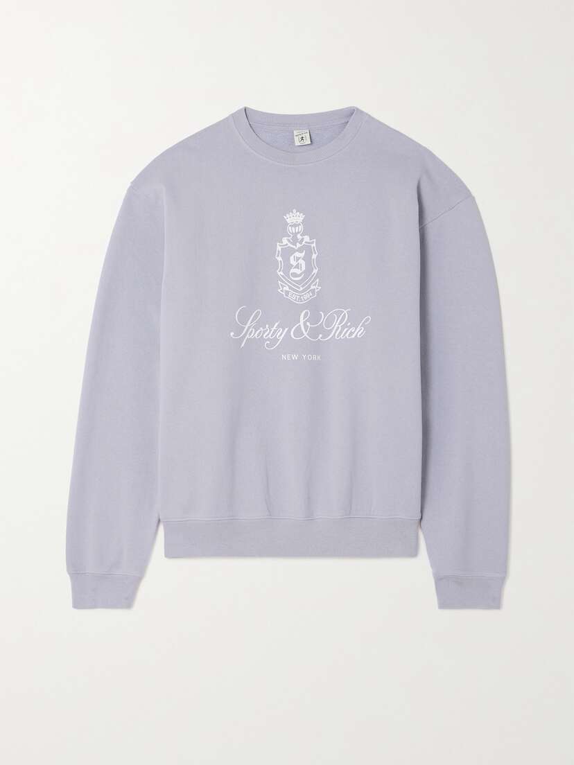 Sporty & Rich Vendome Printed Cotton-jersey Sweatshirt - x large
