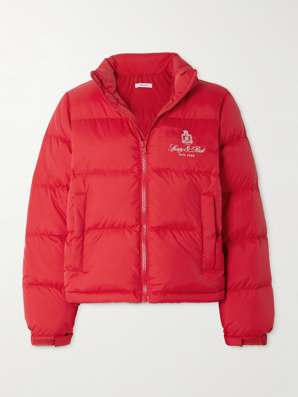 Sporty & Rich - Vendome Embroidered Quilted Shell Down Jacket - small