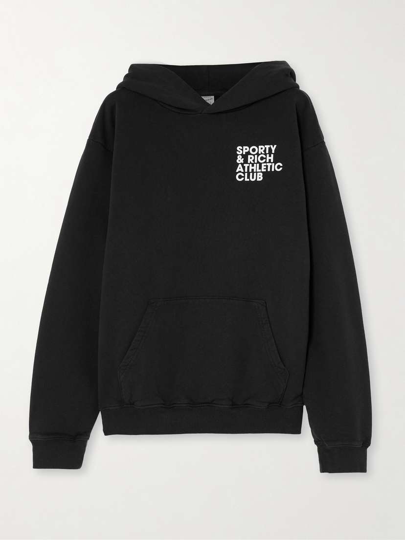 Sporty & Rich Exercise Often Printed Cotton-jersey Hoodie