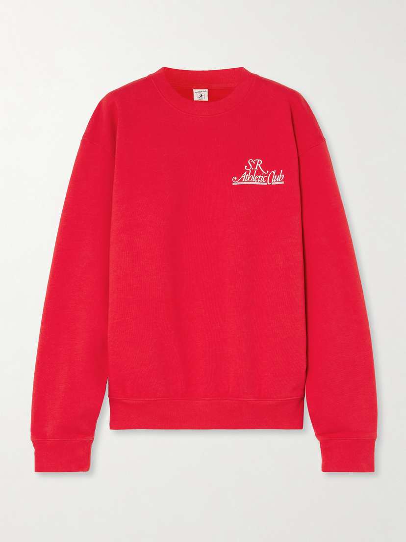 Sporty & Rich Prep Printed Cotton-jersey Sweatshirt - x large