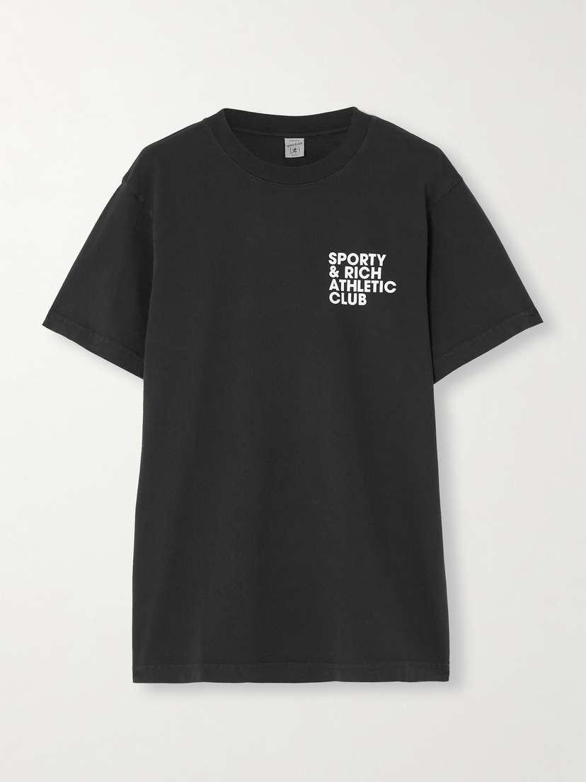 Sporty & Rich Exercise Often Printed Cotton-jersey T-shirt - - x large