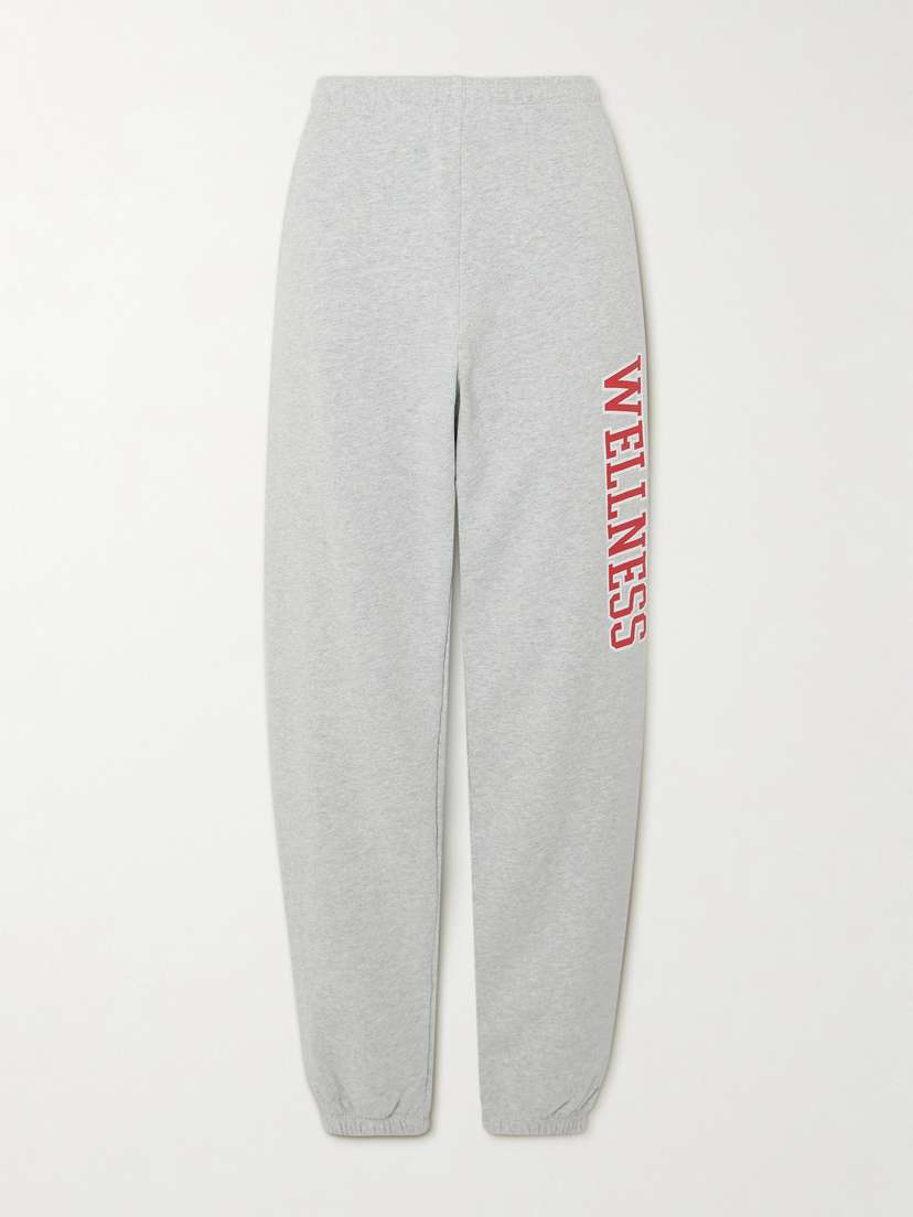 Sporty & Rich Wellness Ivy Printed Cotton-blend Jersey Track Pants